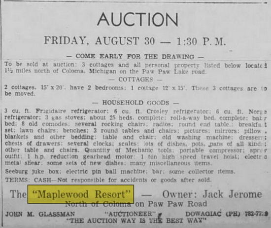 Maplewood Resort (Smallbones Resort) - Aug 1963 Auction (newer photo)